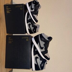 Jordan Kids Black and Gray Sneakers